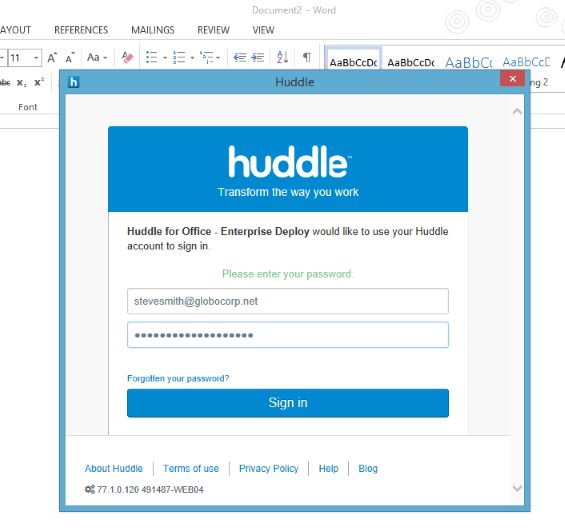 How Do I Log Into Huddle For Office Ideagen Huddle Help